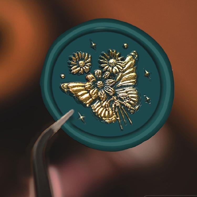 Butterfly Wax Seal Stamp Brass Head Insect Series Sealing Waxed Stamp for Photo Invitation Card Scrapbooking Decorations