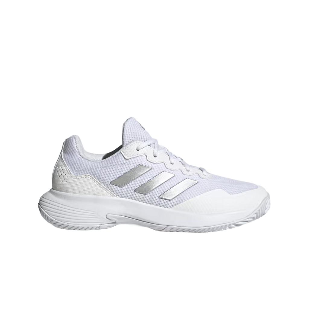 (w) Adidas Gamecourt 2.0 Cloud White Silver Metallic
