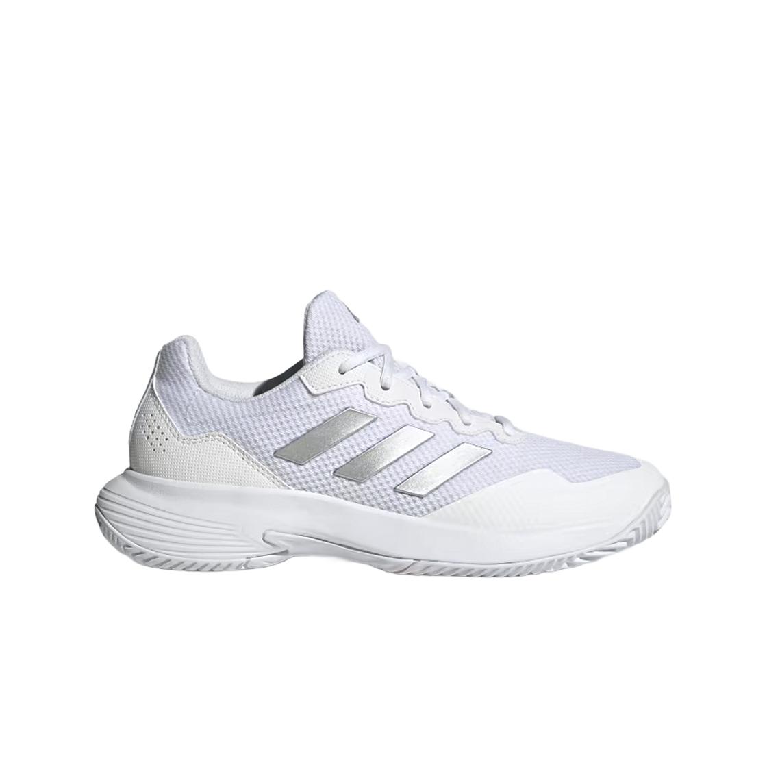 

(в) Adidas Gamecourt 2.0 Облачно-белый металлик серебристый 275