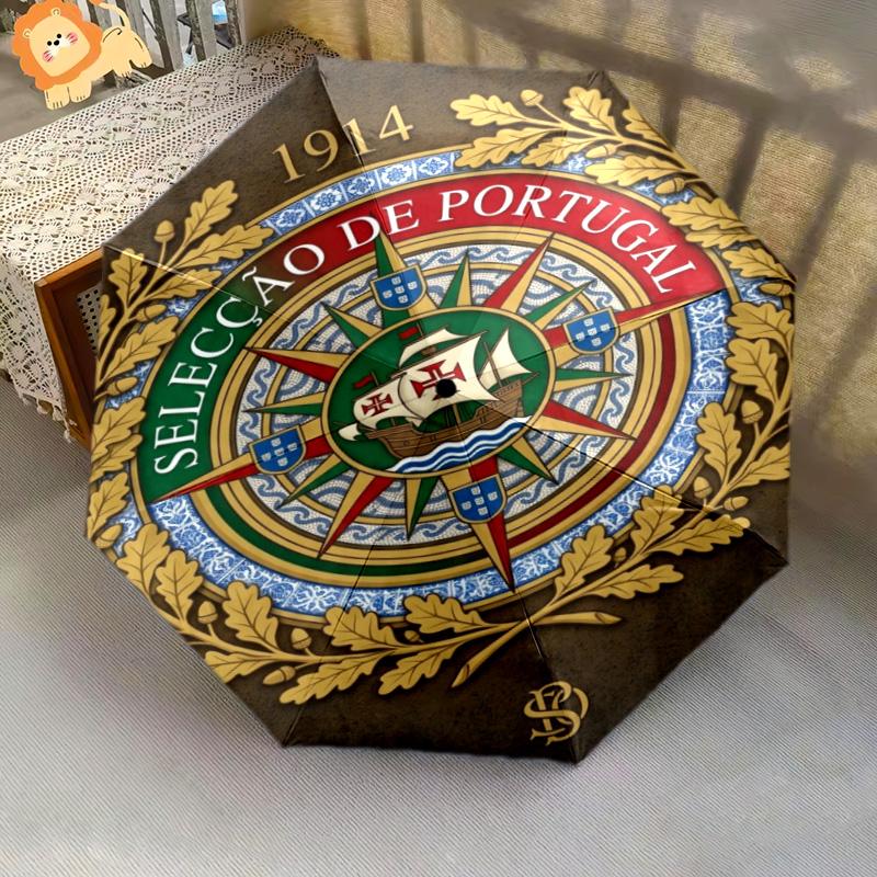 Portuguese Heritage Emblem Folding umbrella Umbrella durable Sun umbrella printing outdoor