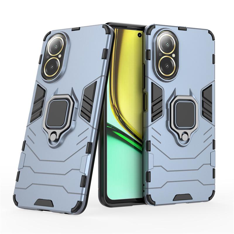 

Магнитный чехол для OPPO Realme C67 4G Чехол с кольцом-подставкой для телефона, задняя крышка, полная защита для бизнеса For Realme C67 4G синий