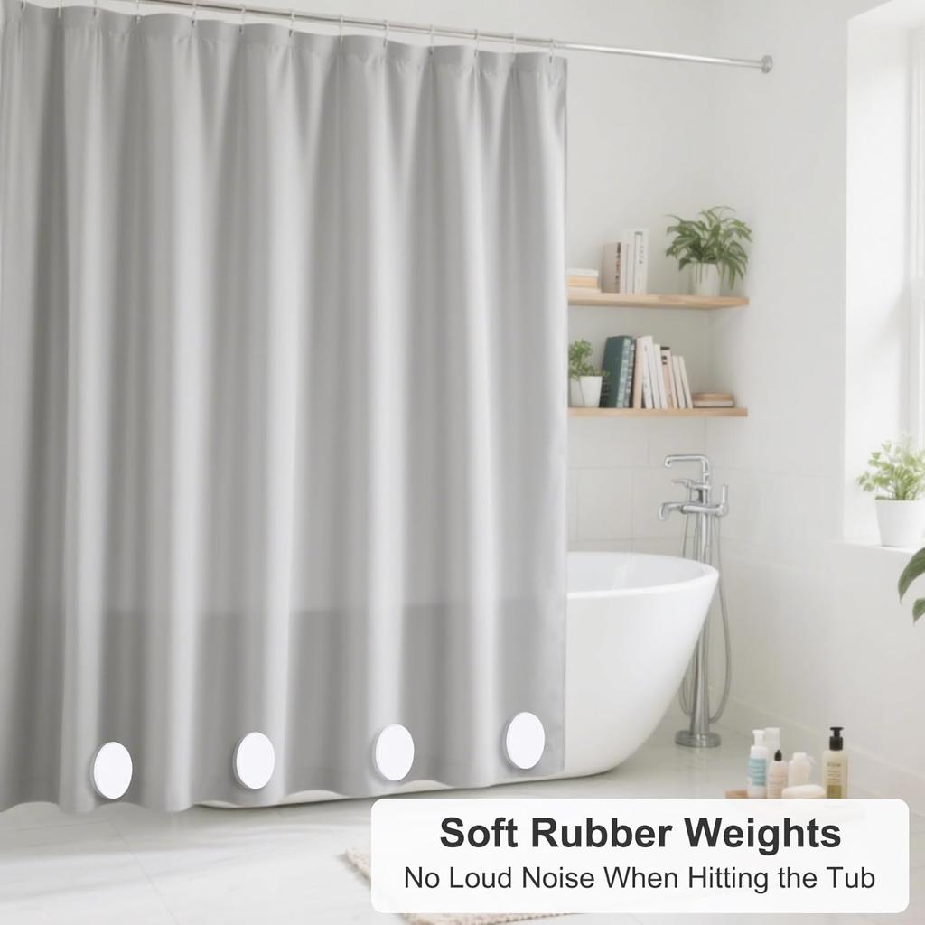 8 Pack Magnetic Shower Curtain Weights, Waterproof Rubber Coated Magnetic for Shower Curtain Bottom, Heavy Duty Weights Stop Liner from Blowing,