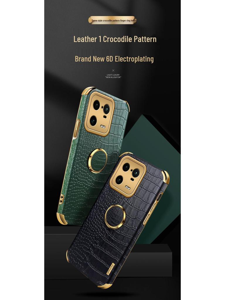 Xiaomi 13 Ultra & Redmi K60 Crocodile Pattern Phone Case with Magnetic Ring