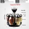 Creative Rotating Glass Spice Jars Set - Kitchen Seasoning Box and Condiment Organizer.