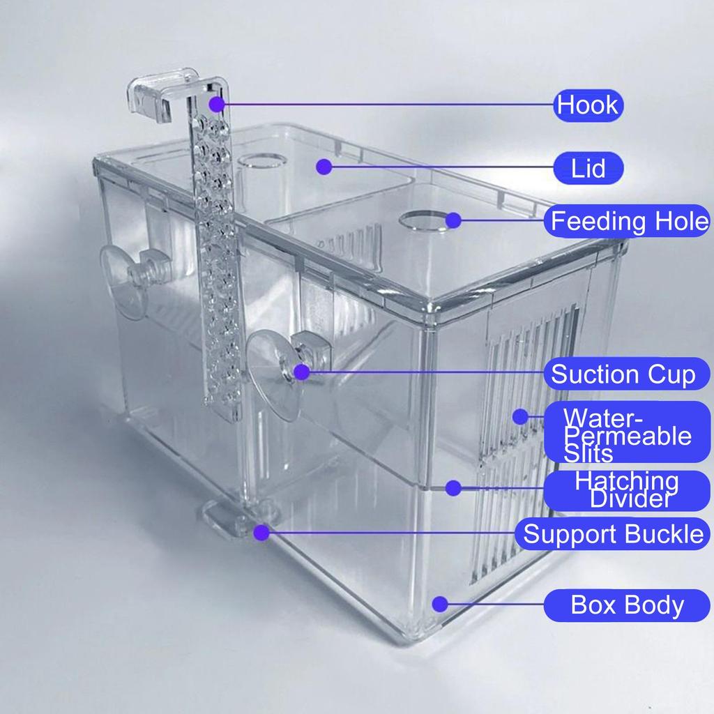 Aquarium Isolation Box Fish Tank Small Fry Breeding Box Multifunction Spawning Hatching Room Aquarium Accessories Fish Supplies