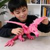 Eco Friendly PLA Statue Flying Dragon Toy with Movable Joints, 3D Printed Realistic Unique Fantasy Action Figure Model, Ornament for Office