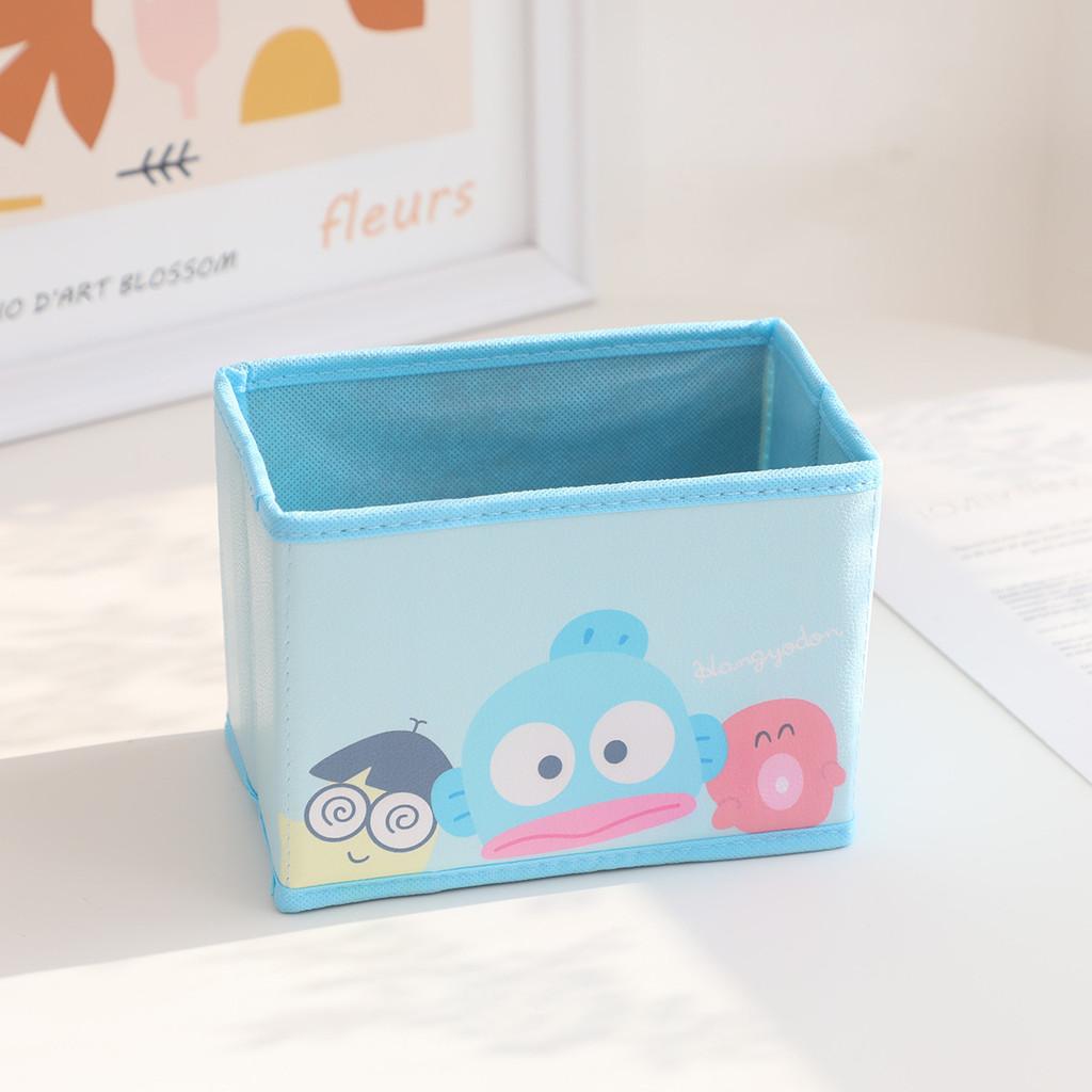 Hello Kitty Kuromi Cinnamoroll My Melody Pattern Foldable Desktop Storage Box For Makeup And Office Supplies