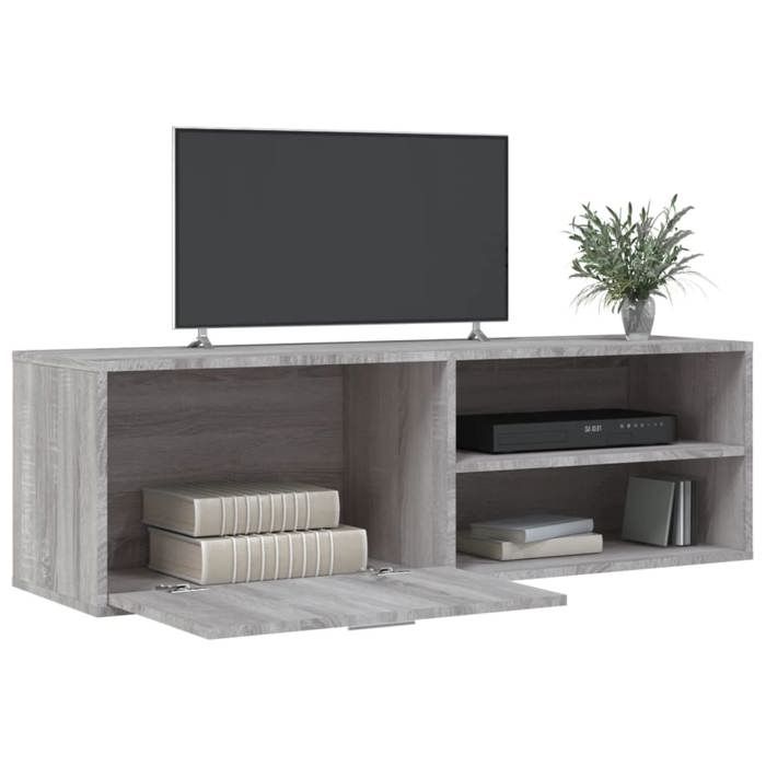 VidaXL TV Cabinet, Television Stand with Shelves and Door, TV Unit with Living Room Storage, Modern, Sonoma 833549