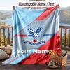 Flannel Blanket Crystal Palace Print Custom Name Text Soft Throw for Sofa Bed
