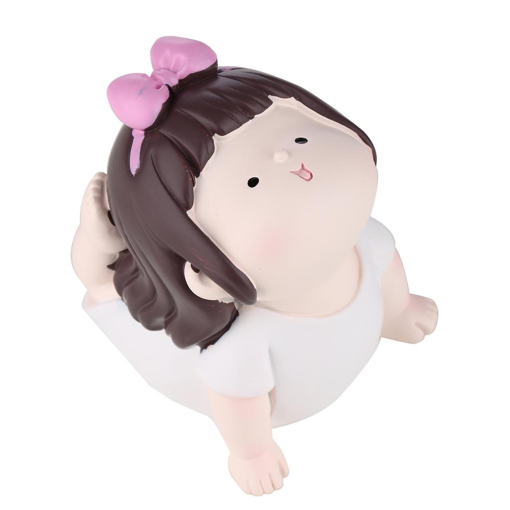 Tomfeel Yoga Resin Girl Ornament Cute Girlish Desktop Ornament Children"s Room Living Room Desk