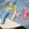 Open Run Wave Hair Claw Clip Pastel Blue Hairpin