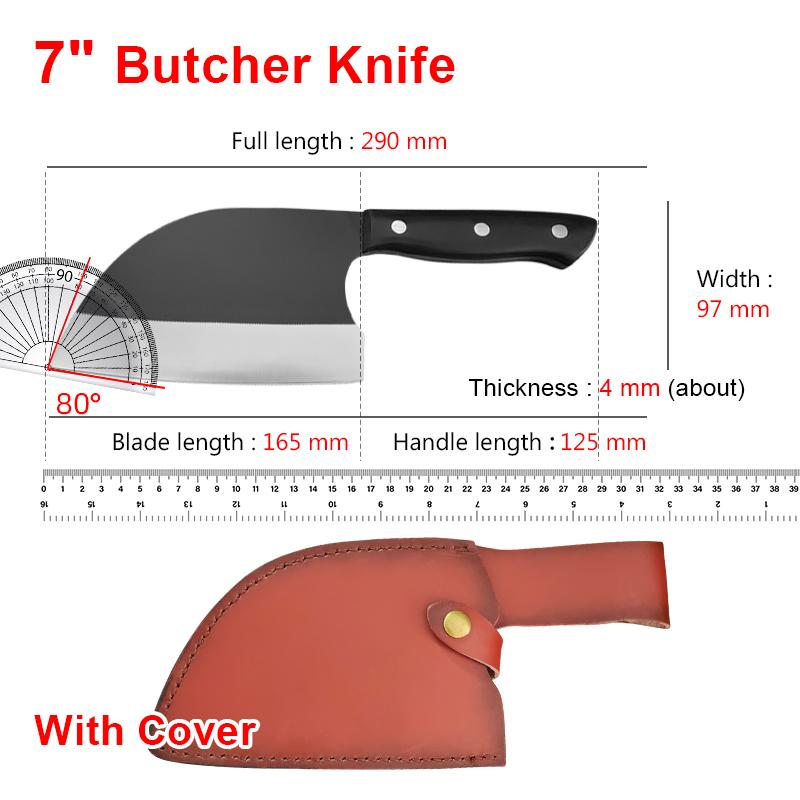 

Нож для разделки мяса, нож для разделки костей, бытовой топор для нарезки овощей, кухонный нож из высокоуглеродистой стали, деревянная ручка