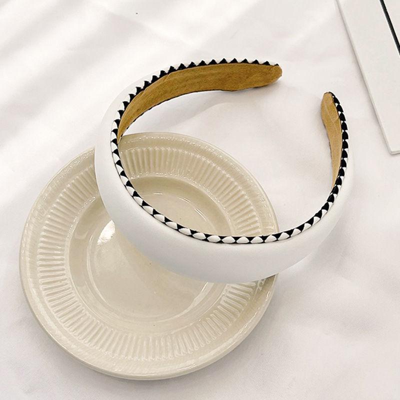 

Цветные губки, аксессуары для волос, ретро, ​​женская повязка на голову, модный головной убор, шпилька 17*13cm белый