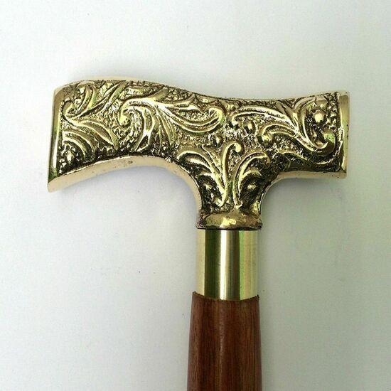 Tervező Antik Sárgaréz Markolat Fa Séta Bot Vintage Viktoriánus Stílusú Séta Pálca