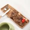 Natural Wood Display Tray Portable Kitchen Storage Plate for Tableware and Cups Japanese Inspired Home Adults Use