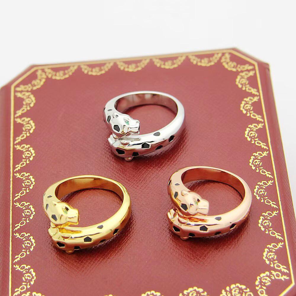 Sleek Double-headed Leopard Pattern Ring with a Dominant Black Panther Design, Crafted with Precision. Ideal for Gifting  Hypoallergenic Material