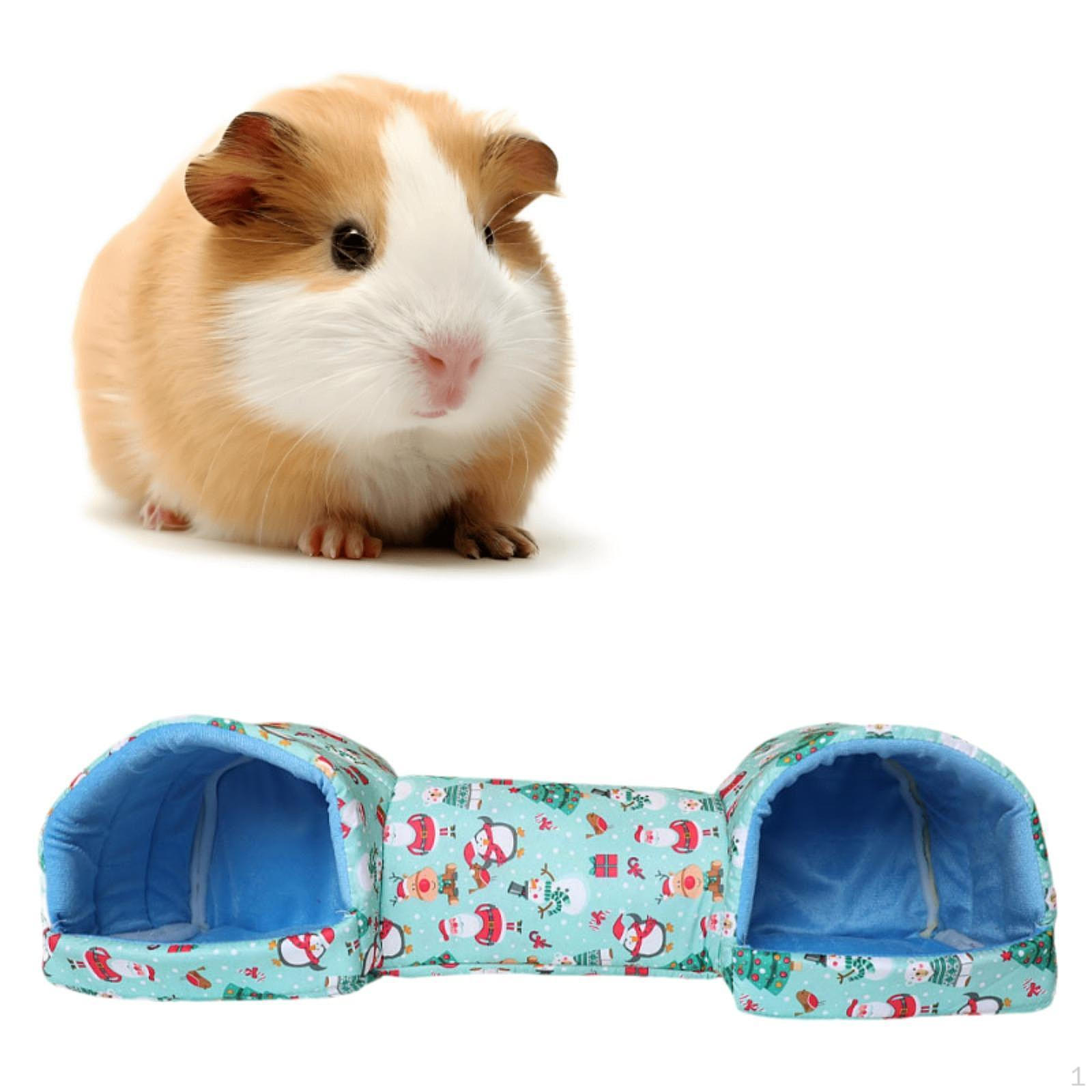 

Кровать-туннель для хомяка, теплое дышащее укрытие, морская свинка, игрушка для мышей, шиншилла blue snowman