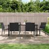 Vidaxl 7-Cz. Garden Furniture Set With Cushions, Polyrattan And Steel