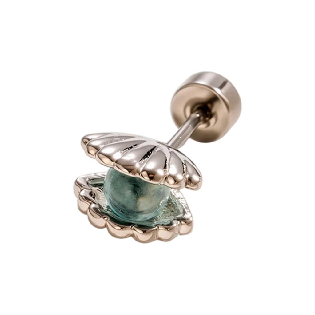 Colorful Titanium Steel Thin-Stem Double-Ended Screw Cartilage Ear Studs & Conch Earrings - Minimalist For Young Women