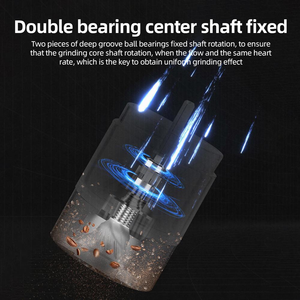 Portable Electric Burr Coffee Grinder Ceramic Blade Burr Grinder USB Rechargeable Coffee Bean