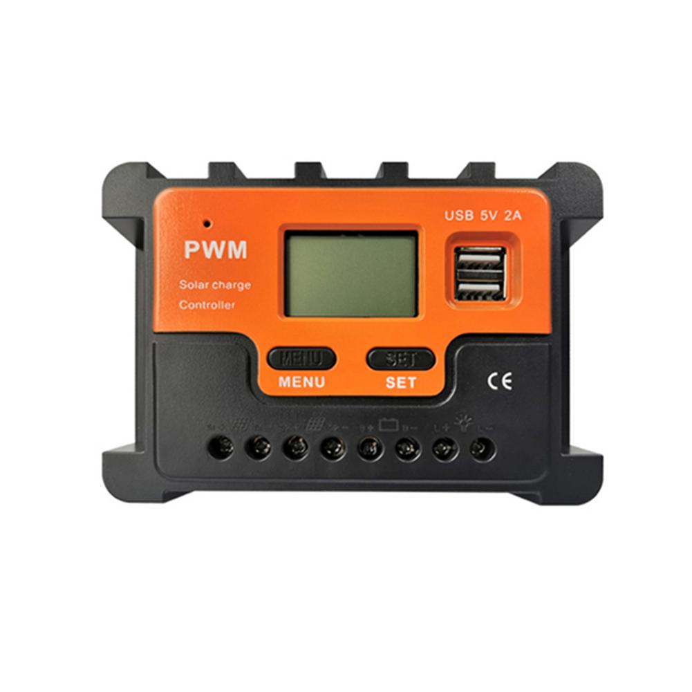 Controler de încărcare solară 10-100A Controler de panou solar cu regulator solar dublu USB 12V/24V MPPT/PWM Paremetru automat reglabil