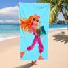 Girls' Cute Cartoon Beach Towel - Large, Soft & Absorbent with Sun Protection | Perfect for Swimming, Travel, Camping & Vacation