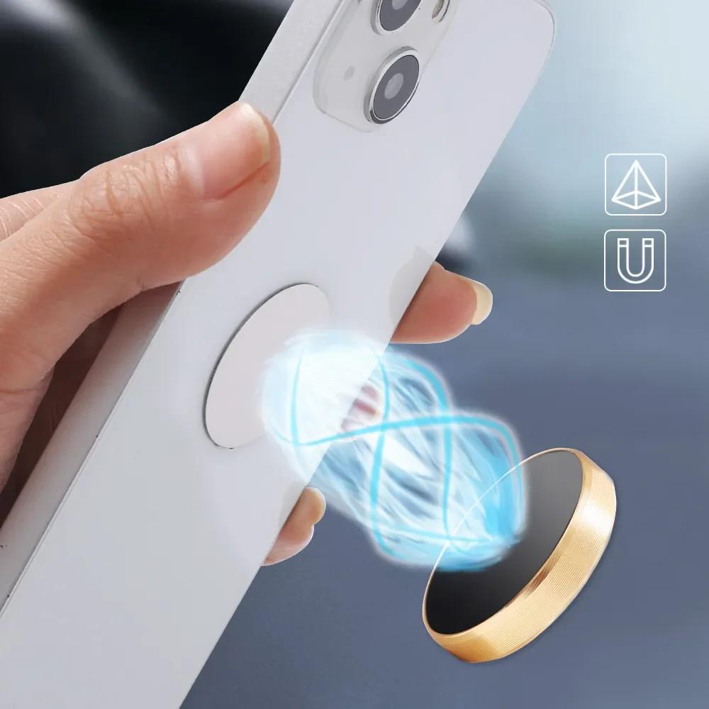 30 st 30 mm Självhäftande Järnplåt Rund Metallplatta Universell Magnetisk Klisterlapp För Bil Telefonhållare Fäste Mobil Magnet Ställ