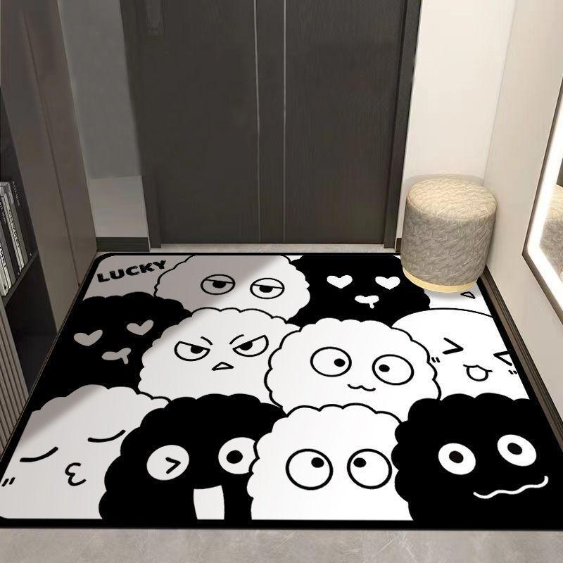 Modern Simple Bathroom Floor Mat Door Absorbent Non-slip Foot Mat Household Bathroom Mat Toilet Sink Carpet