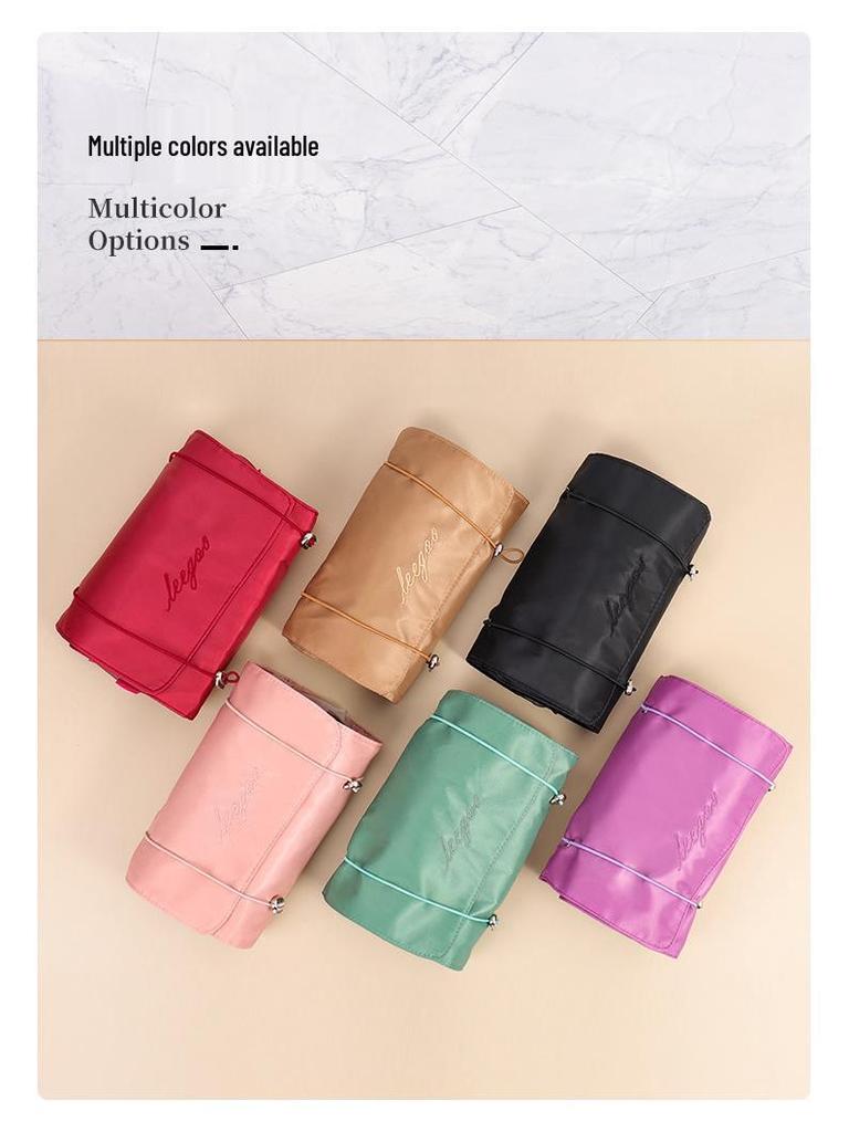 4-in-1 Detachable Makeup Bag: Multifunctional, Foldable, Minimalist Travel Cosmetic & Toiletry Organizer for Women