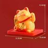 1Pcs Waving Wealth Good Fortune Awaits Solar-Powered Ornaments For Home And Office Lucky Beckoning Cat Solar Powered