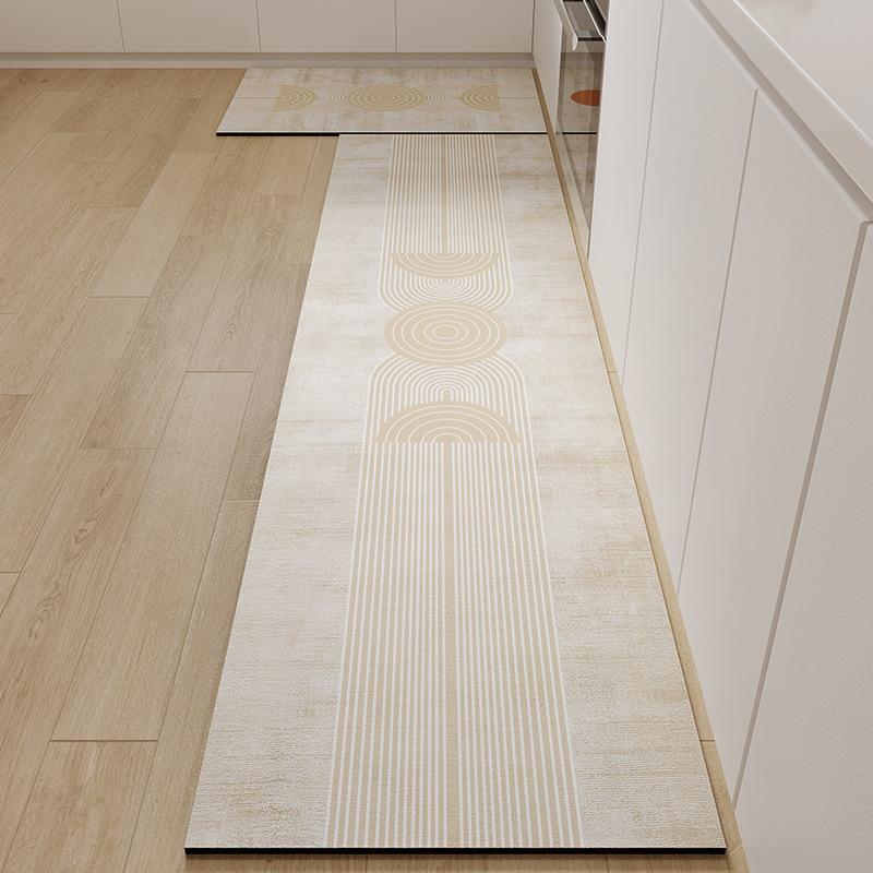 Minimalist geometric diatomaceous earth mat for household anti slip foot mat, water absorption and anti drop kitchen mat