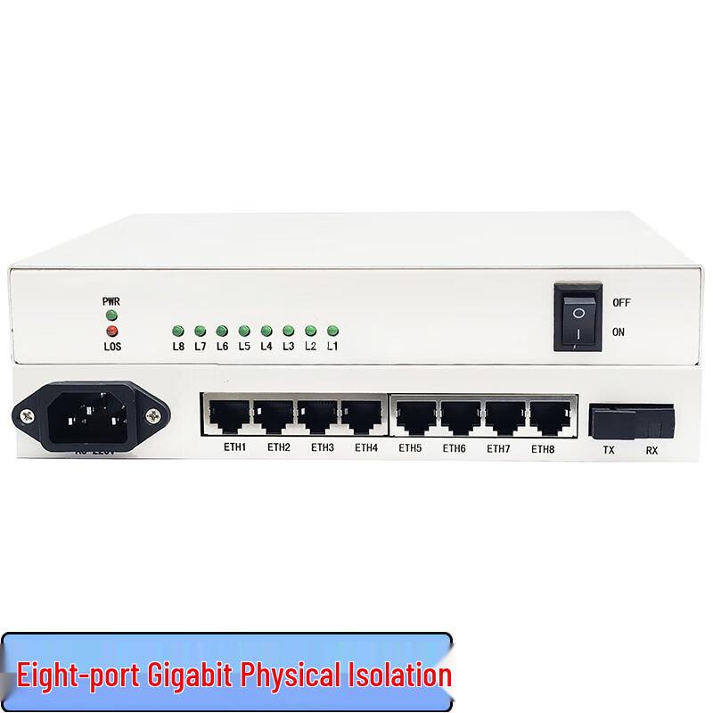 Zhonglu Baishitong 1-Optical 8-Electrical Fiber Optic Converter