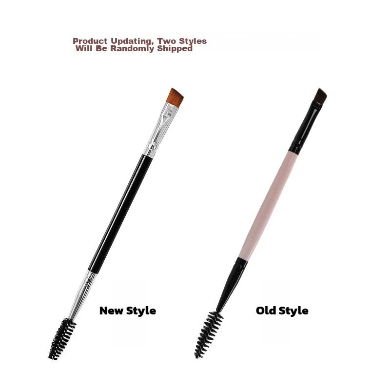 UPLUS Multifunctional Dual-Ended Eyebrow and Lash Makeup Brush, Angled Spiral Brush, 1 pack