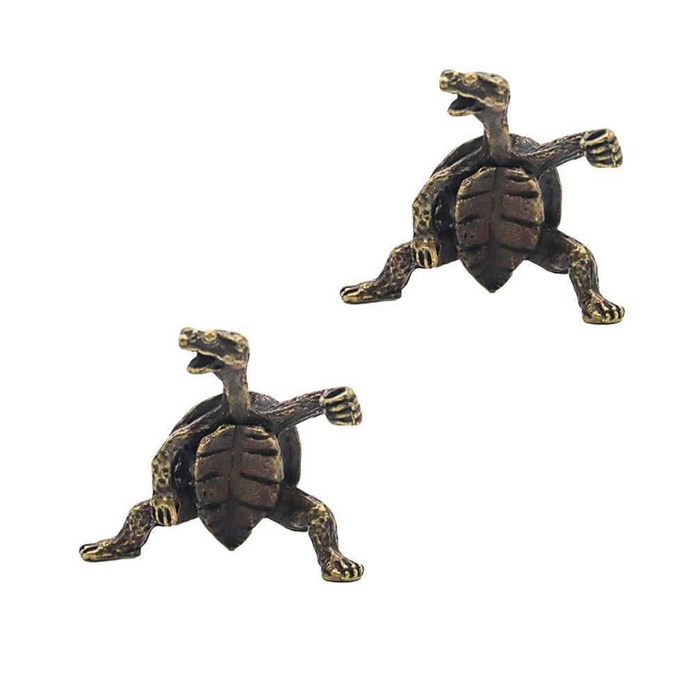 Suporte de Incenso Antigo de Liga de Cobre Tartaruga Kung Fu Linha, Decoração de Casa, Queimador de Incenso de Linha, Suporte de Incenso, Decoração de Mesa de Chá Animal