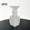Modern Flower Vase for Balcony Vintage Hydroponic Vase 3D Printed Vertical Ridged Curvy Minimalist Creative Planter Garden Sculptural Tabletop Decor