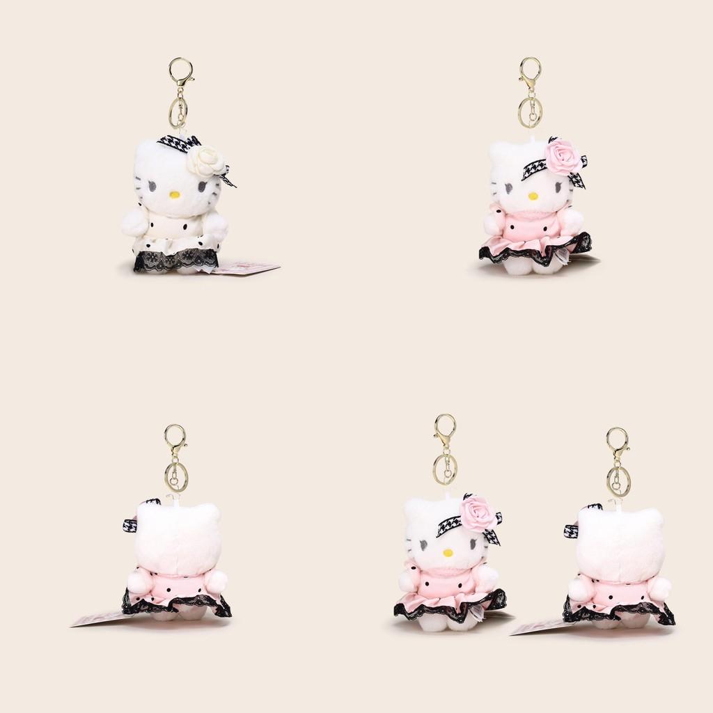 Hello Kitty Stuffed Toy Keychain With Flower And Lace Dress Decoration For Collectors