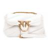 Puff Classic Twill Quilted Metal Chain Lambskin Bird Bag Women Shoulder Bag Cream-White 100040-A0F2-Z14Q