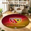 Round Rug Custom Nameracing Club De Lens Pattern Non Slip Carpet Home Floor Decor