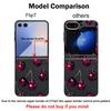 Z Flip 7 Case Retro Oil Painting Style Cherry Pattern Leather Texture Folding Fhone Cover For Samsung Galaxy Z Flip 7 6 5 4 Flip7 Flip6 Flip5