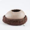 Creative Ostrich Eggshell Dessert Bowl - Unique Ceramic Tableware for Cold Drinks & Barbecue