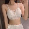 Lace front cross without steel ring gathering bra girl department sexy tube top wrapped chest student inside pure desire