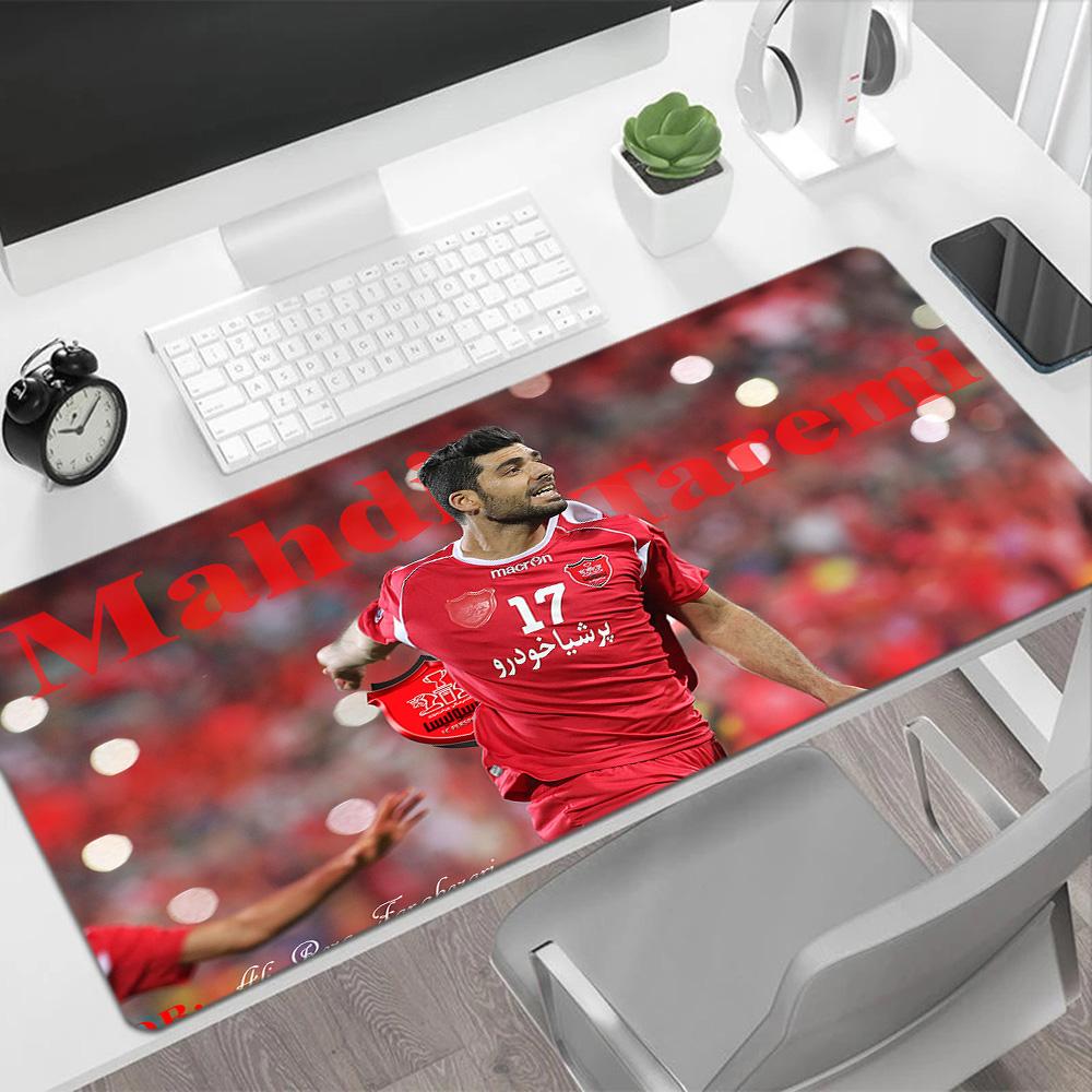 Perspolis Football Player Gaming Mouse Pad Office Mouse Mats Ultra-Long Desk Mat Non-Slip Rubber Bottom Computer Desk Office Decoration Accessory