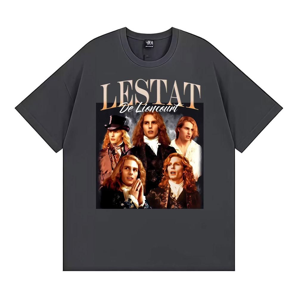 Lestat De Lioncourt Unisex Graphic T Shirt Men Women Clothing Summer Retro Gothic Fashion Tshirt Oversized Cotton Loose T Shirt