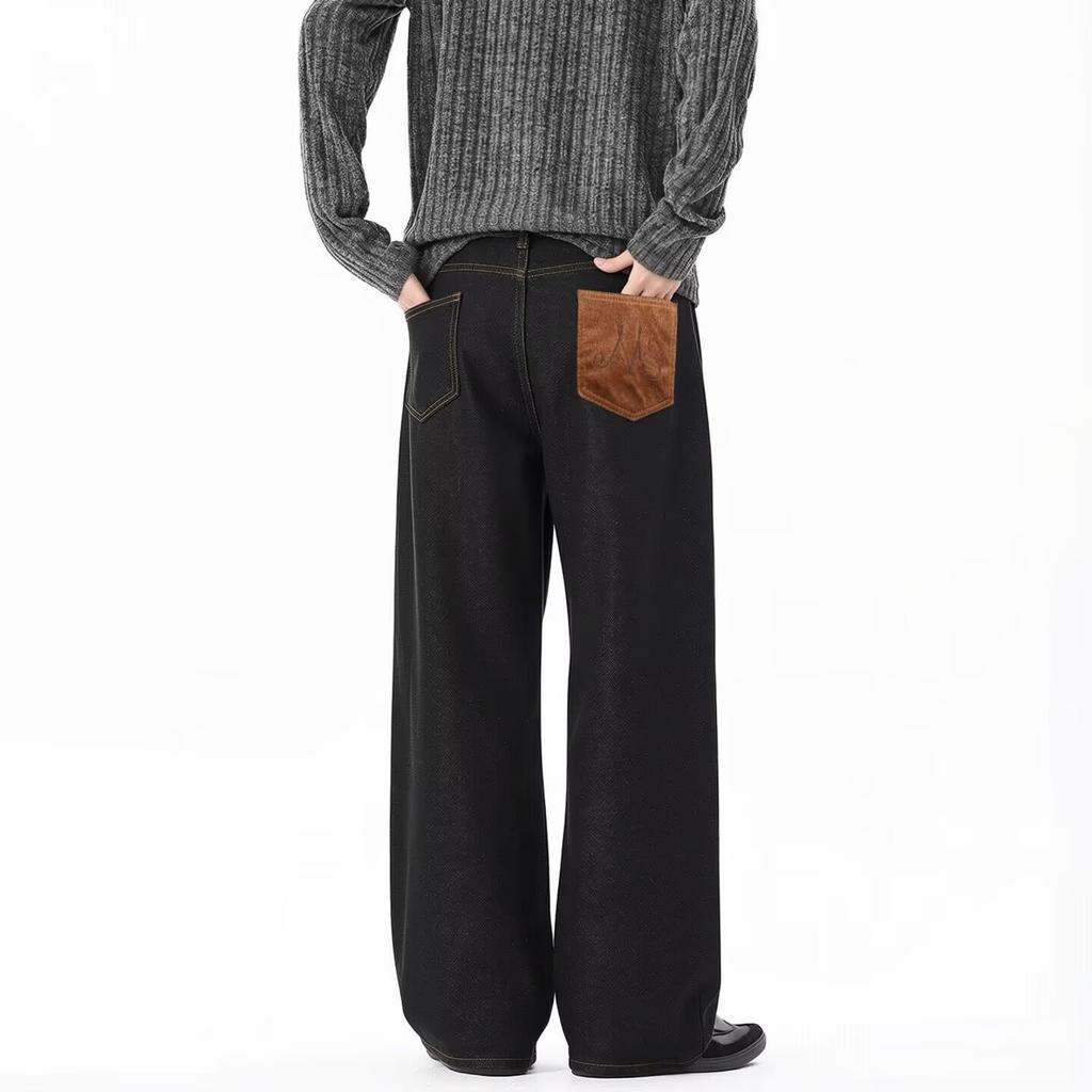American High Street Retro Washed Primary Color Jeans Men's and Women's Street Trendy Brand Cleanfit Loose Casual Straight-leg Pants