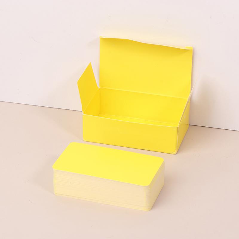 100Pcs/Box Kraft Paper Card Double Sided Word Card Blank Business Card Message Note Thank You Card Writing Card Learning Card