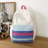 Minimalist Student Backpack With Color Block Design For Casual Travel And Day Trips