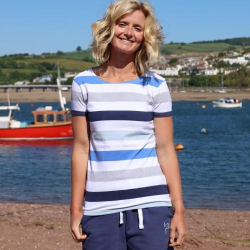 Lazy Jacks Womens/Ladies Multi Stripe Breton Top