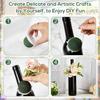 Mini Round Floral Foam Holder Green Flower Arrangement Foam Blocks with Wire for Wine Bottle Decor Wedding Birthday Table Centerpiece