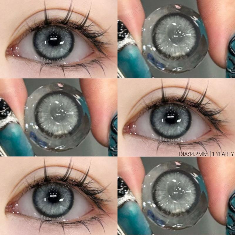 1 Pair Fashion Colored Lenses Gray Pupils Lens Green Eye Contacts Brown Lenses Yearly Cosmetics Blue Contacts for Eyes