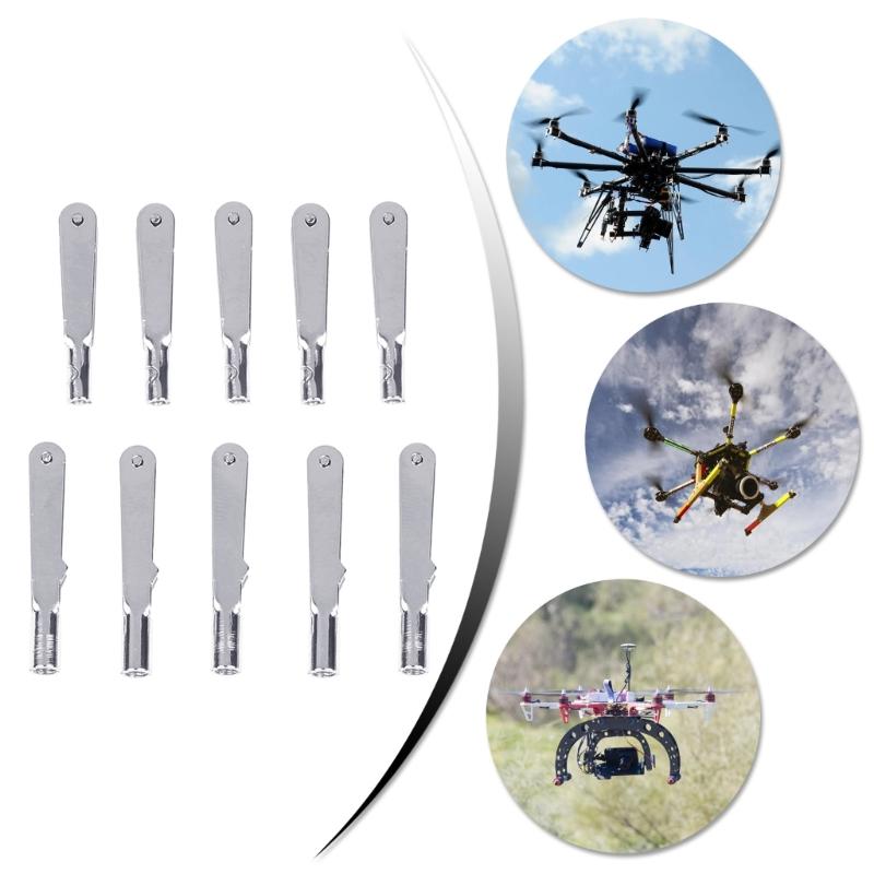 10Pcs Metal Iron Clevis Chuck Pull Rod Connectors Clamp Horn Alloy Screw Accessories Kit for Aircraft Car Model